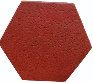 60mm Red Concrete Hexagonal Paver Block