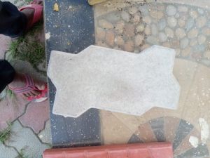 80mm Grey Concrete Zig Zag Paver Blocks