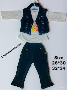 Girls Three Piece Set, Color : Z Black