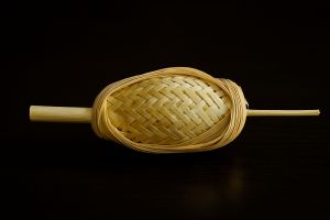 Bamboo Barrel Weave Hair Clip Stick