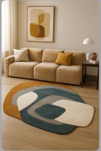 Handmade Tufted Modern Abstract Geometric Wool Carpet