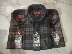 Premium Cotton Check Mens Casual Shirts XL, Brand Name : Killer