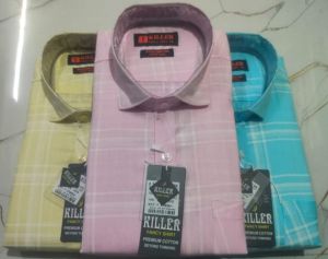 Premium Cotton Fancy Killer Mens Checked Shirts XL