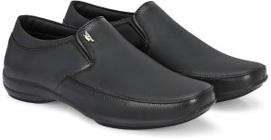 Mens Black Derby Sleek Slip-On Shoes