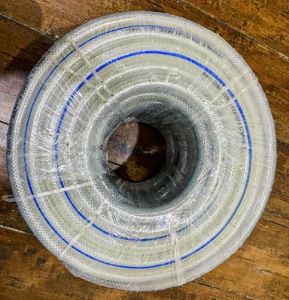 White PVC Braided Hose Pipe