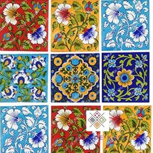 4x4 Glazed Blue Pottery Wall Kitchen Tiles