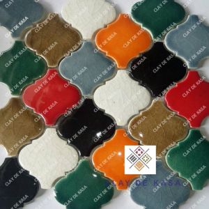 Arabesque Lantern Porcelain Mosaic Tiles