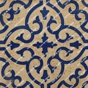 cermaic Decorative Hand Printed Moroccan Tile 1x1ft