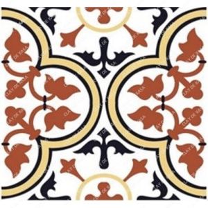 cermaic Handmade Moroccan Floor Tile 1x1ft