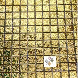 Square Gold Stainless Steel Metal Mosaic Tiles
