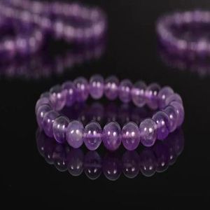 Polished Purple Noble Amethyst Bracelet