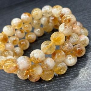 Polished Yellow Citrine Stone Bracelet