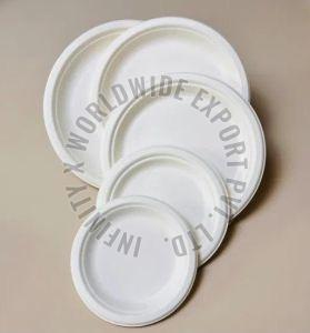 Round Sugarcane Bagasse Disposable Plate
