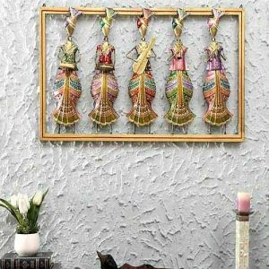 Handmade Iron Musician Wall Hanging