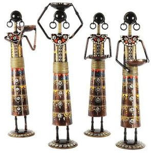 Iron Tribal Lady T-Light Holder