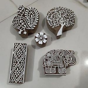 Mixed Wooden Printing Stamp Block