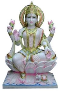 Multicolor Marble Laxmi Mata Statue