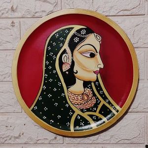 Wall Mounted Hand Painted Wooden Plates