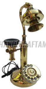 Golden Brass Antique Telephone for Decorative