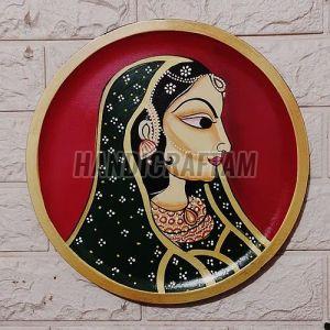 Wall Mounted Hand Painted Wooden Plates Traditional