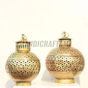 Wrought Iron Outdoor Lantern, Color : Golden