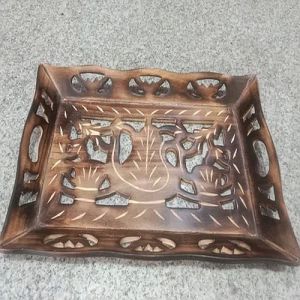 Wooden Carving Serving Tray