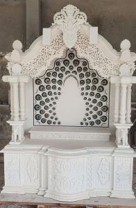 Hand Curved White Marble Temple
