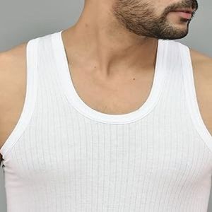 Cotton Plain 85-90 Cm Mens Lining Vest, Color : White