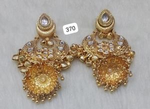 Gold Plated Plain Brass Earrings, Color : Yellow Common