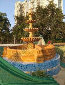 Brown Marble Fountain Round