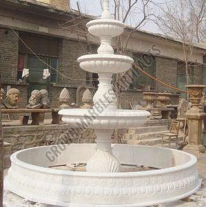 Polished 11 Feet Marble Water Fountain for Garden Decor