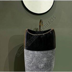 3 Feet Floor Mounted Marble Pedestal Wash Basin