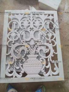 Designer White Marble Jali, Thickness : 38mm