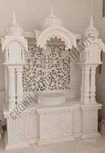 Makrana Marble Stone Temple, Color : White Traditional for Home Decor