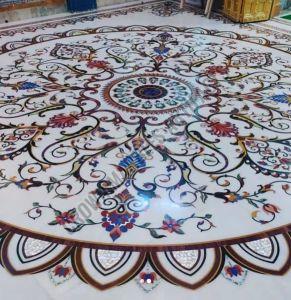 Polished Marble Temple Inlay Flooring, Thickness : 26 Mm