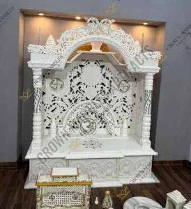 Polished White Marble Stone Temple for Used Worship