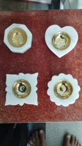 Polished White Marble Tea Light Candle Holder Mutlisize