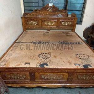 6x6.5 Feet Sheesham Wood King Size Bed