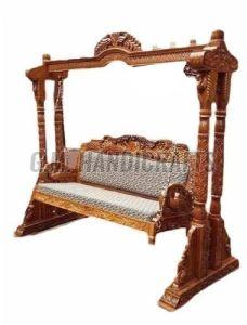 Polished 8x7.5 Feet Teak Wood Antique Jhula, Color : Brown
