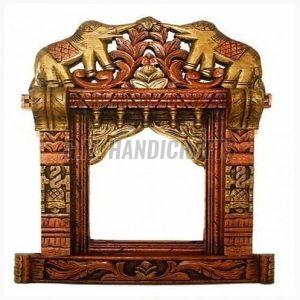 Polished Antique Wooden Jharokha Traditional for Home Decor