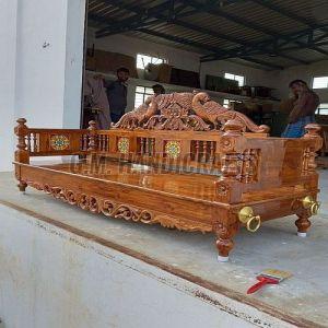Carved Wooden Ceiling Hanging Jhula for Decorative Functional