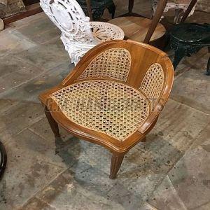 Polished Handcrafted Wooden Cane Chair, Color : Brown for Home, Hotel