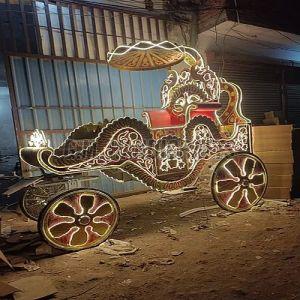 Wood Metal LED Wedding Baggi, Color : White Gold