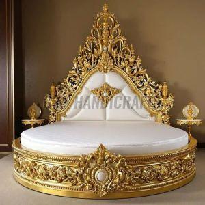 Luxury Teak Wood Wooden Hand Carved Bed