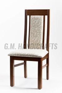 Polished Wooden Fabric Upholstered Chair, Color : Brown, White