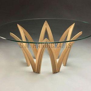 Wooden Glass Round Coffee Table for Ideal Living Rooms Or Lounges