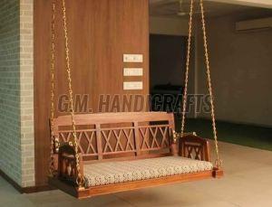 Polished Plain Wooden Jhula for Indoor Use, Color : Brown
