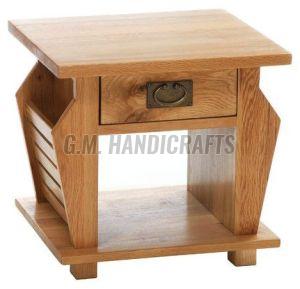 Wooden Sofa Side Table, Color : Brown