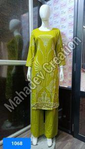 Cotton Blend Female Ethnic Function Floral Palazzo Set