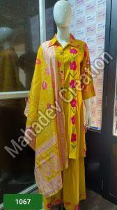 Festive Wear Cotton Blend Ladies Ethnic Event Floral Dupatta Suit